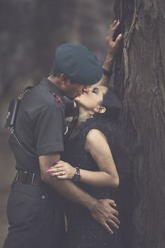 I Shoot A Pre-Wedding Of An Indian Soldier Who Kissed His Fiance In All Photos. | Bored Panda Army Couple Photography, Indian Armed Forces, Army Love Photography, Soldier Love, Army Couple Pictures, Indian Army Wallpapers, Army Look, Military Couples, Army Couple