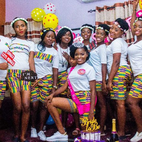 Bridal shower inspiration Bridal Shower Styles In Nigeria, Nigerian Bridal Shower, Bridal Shower Pictures, Bridal Shower Photography, African Bridesmaids, Group Holiday, Nigeria Wedding, African Bridesmaid Dresses, African Weddings