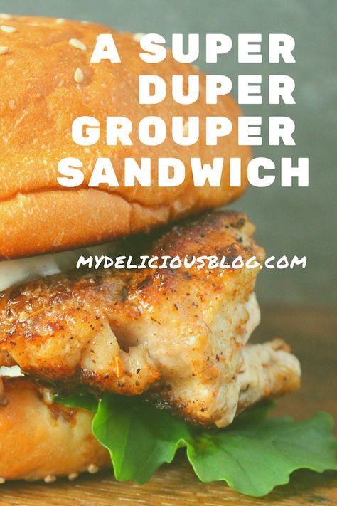 Grouper Recipes Air Fryer, Grouper Sandwich Recipes, Grouper Sandwich, Grilled Fish Sandwich Recipes, Grouper Recipes Pan Seared, How To Blacken Grouper, Blackened Grouper Sandwich, Grilled Grouper Fish Recipes, Grouper Fish Recipes