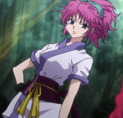 Machi        ~Hunter X Hunter Ging Freecss, Strange Beasts, Hunter Girl, Girl With Pink Hair, Icons Girls, Hxh Characters, Hunter Anime, Style Japonais, Digital Art Anime