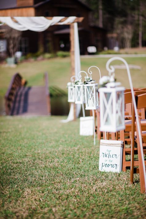 Hanging Lanterns Wedding Aisle Shepherds Hook, Down The Aisle Decorations, Isle Decorations Wedding Outdoor, Isle Decorations Wedding, Hanging Lanterns Wedding, Isle Decorations, Lanterns Wedding, Wedding Aisle Decor, Aisle Decorations