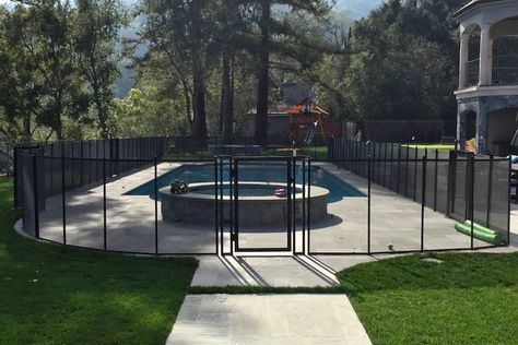 This Los Gatos swimming pool has a Baby Barrier® Pool Fence to help prevent pool accidents day and night. Baby Barrier, Pool Safety Fence, Safety Fence, Pool Safety, Pool Fence, Day And Night, Swimming Pool, San Jose, Swimming Pools