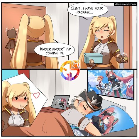 Mobile Legends Comic, Layla And Clint, Mlbb Layla, Mlbb Funny, Mlbb Ships, Layla Mlbb, Mlbb Meme, Mobil Legends, Miya Mobile Legends