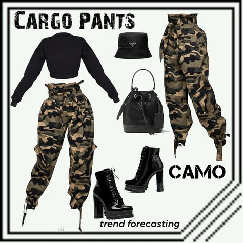 Camo Cargo Pants Outfit, Cargo Pants Outfit Ideas, Camo Pants Outfit, Pants Outfit Ideas, Outfit Baddie, Badass Outfit, Career Outfits, Chic Wardrobe, Cargo Pants Outfit