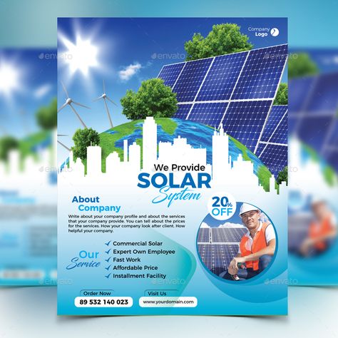 Solar System Creative Ads, Solar Energy Flyer Design, Solar Panel Flyer Design, Solar Ads Design, Solar Panel Flyer, Solar Energy Poster Design, Solar Brochure Design, Solar Panel Poster Design, Solar Flyer Design