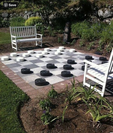 Small Backyard Decks, Wedding Backyard Ideas, Budget Landscaping, Landscape Gardening, Small Front Yard Landscaping, Patio Pavers, Checker Board, Wedding Backyard, Home Backyard