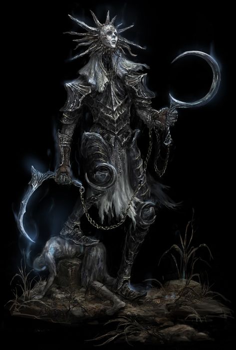 Zhuoxin Ye - Dark fantasy design Dark Fantasy Concept Art, Dnd Concept Art, Dark Fantasy Knight, Dark Fantasy Creatures, Fantasy God, Fantasy Gods, Dark God, Fantasy Design, Dark Souls Art