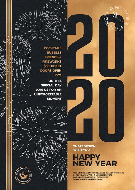 New-Year-Flyer-Template-psd-V9 New Year Eve Poster, New Year Card Design Ideas, New Years Poster Design, New Year Offer Poster Design, New Year Design Poster, New Year Poster Design Ideas, New Year Post Design, New Years Eve Poster, Party Poster Ideas