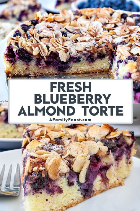 Blueberry Almond Cake, Blueberry Torte, Almond Torte, Dairy Free Cake Recipe, Aussie Food, Dairy Free Cake, Almond Cake, Best Cake Recipes, Different Cakes