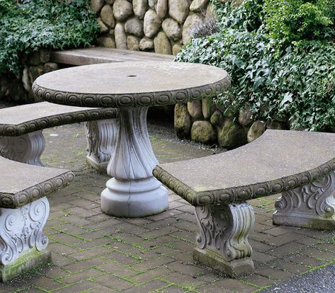 Ornamental Products - Seats and Benches - Ontario - Petra Design Inc Outdoor Massage, Bird Bath Fountain, Table Garden, Stone Planters, Stone Table, Stone Garden, Cast Stone, Garden Stones, Garden Ornaments