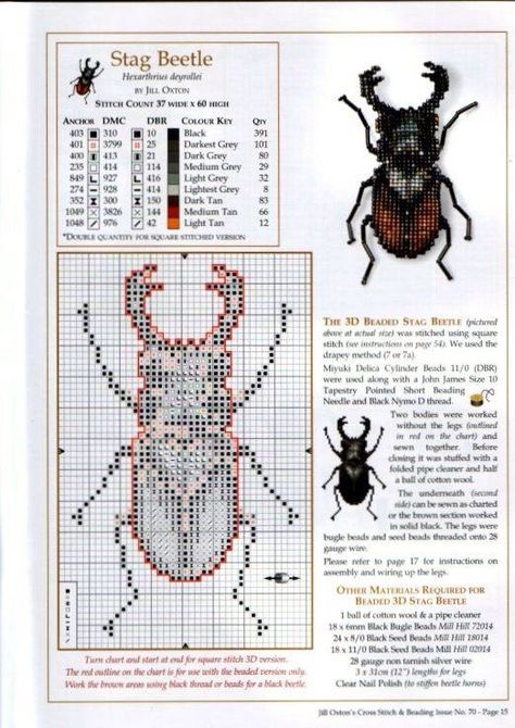 Beetle Collection, Bugs Embroidery, Mini Cross Stitch, Pixel Pattern, Cross Stitch Animals, Cross Patterns, Tapestry Crochet, Stitching Art, A Cross