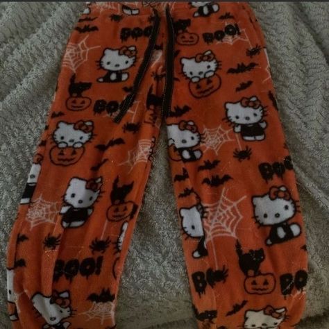 Cute Halloween Pajama Pants, Halloween Hello Kitty Pants, Cool Pajama Pants, Hello Kitty Halloween Pajama Pants, Sanrio Pajama Pants, Forever 21 X Hello Kitty, Pajam Pants, Pajama Fits, Sanrio Pajamas