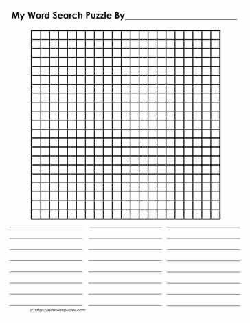 21 x 21 Blank Word Search Word Search Template, Make A Word Search, Food Label Template, Printable Crossword Puzzles, Graphic Organizer Template, Free Word Search, Higher Order Thinking Skills, Problem Solving Strategies, Word Search Printables