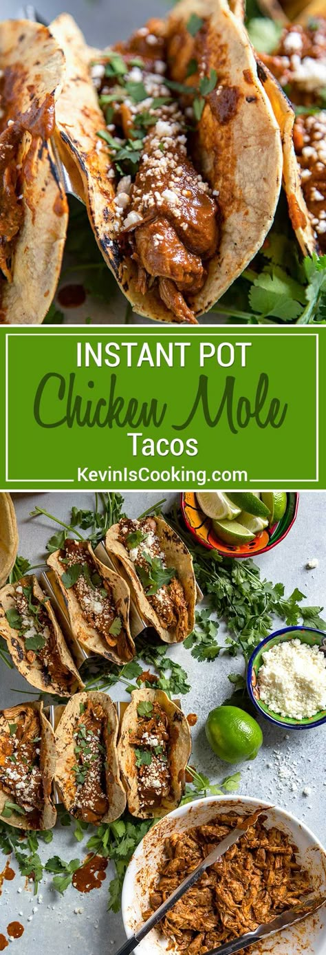 Instant Pot Chicken Mole, Chicken Mole Instant Pot, Mole Tacos, Mole Chicken, Mole Recipe, Chicken Mole, Mexican Sauce, Pot Recipes Healthy, Recipes Authentic