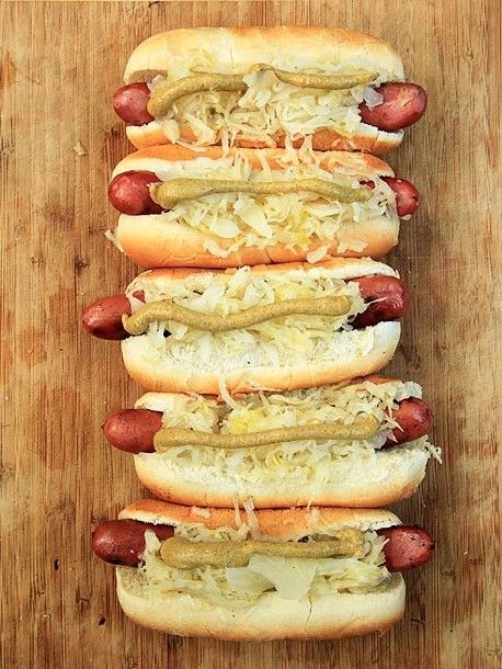 Saurkraut And Hotdogs, Hot Dogs With Sauerkraut, Sauerkraut Hot Dog, Saurkraut And Hot Dog Recipes, Hot Dogs And Sauerkraut, Grilled Hot Dogs, Cheese Wraps, Dogs Recipes, Sauerkraut Recipe