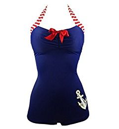 Vintage One Piece, Nautical Vintage, 50s Retro, Retro Swimwear, Vintage Bathing Suits, Retro Swimsuit, Vintage Swimwear, Vintage Swimsuits, Cute Swimsuits