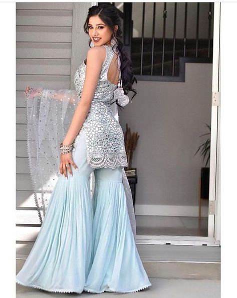 #wattpad #fanfiction you can take any picture from this book no need to ask me Just tag me in your story Sharara Designs, Desi Dress, Function Dresses, Nails Accessories, Side Work, Punjabi Outfits, Elegant Outfit Classy, Simple Kurta Designs, Womens Trendy Dresses