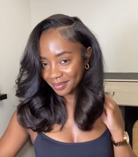 Lob Hairstyles For Black Women, Lob On Black Women, Fall Sew In Hairstyles For Black Women, Lob Hairstyle Black Women, Quick Weave Shoulder Length, Lob Black Women, Shoulder Length Hairstyles Black Women, Fall Hairstyles For Black Women, Inspired Hairstyles