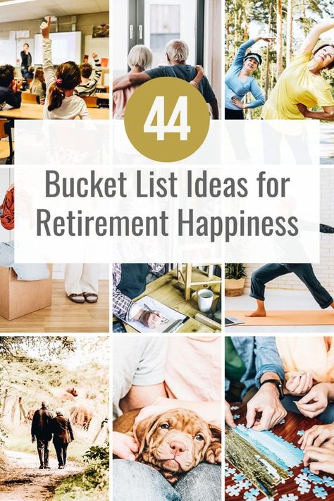 What's on your retirement bucket list? We have the best activities, fun hobbies and lots of great ideas of things to do for the elderly. Click to see them! Retirement Bucket List, Ideas For Retirement, Retirement Activities, Retirement Planner, Estate Planning Checklist, Bucket List Life, Retirement Strategies, Retirement Lifestyle, Retirement Advice