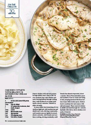 Brandy Cream Sauce, Mushroom Cream Sauce, Mushroom Cream Sauces, Newspaper Magazine, Digital Newspaper, White Mushrooms, Chicken Cutlets, Fresh Chives, Cream Sauce