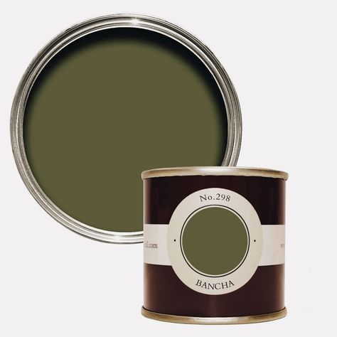 Gillian Gillies on Instagram: “Totally in love with this paint color from @farrowandball - Bancha. Inspired by and named after Japanese tea leaves, it's our chosen colour…” Farrow And Ball Olive, Farrow Ball Bancha, Barn House Kitchen, Neutral Paint Colours, Botanical Room, Farrow Bal, Max Green, Wooden Window Frames, Pot Diy