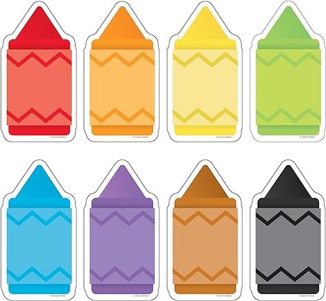 Carson Dellosa 48-Piece Crayon Bulletin Board Cutouts, Large Primary Colorful Crayons Cutouts for Bulletin Boards, Crayon Cutouts Elementary Classroom Décor #teacherlife #teachers #classroomdecor #classroom #elementaryschool #classroom Preschool Classroom Decorations, Crayon Bulletin Boards, Cubby Tags, Preschool Classroom Decor, Lakeshore Learning, Carson Dellosa, Classroom Labels, Bulletin Board Decor, Colorful Owls