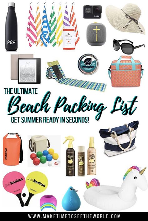 Wondering what to pack for the beach? Read This! We've listed 45 beach essentials and beach accessories to make sure you have everything you need for the perfect beach vacation. It's the Ultimate Beach Packing List! #beach #summervacation #summer #beachvibes #packinglist The Beach Read, Pack For The Beach, Beach Trip Packing, Beach Packing List, Beach Vacation Tips, Beach Vacation Packing, Beach Bag Essentials, Packing Essentials List, Accessories Beach