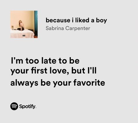 lyrics you might relate to en X: "sabrina carpenter / because i liked a boy https://t.co/Y4z12RfSC5" / X Sabrina Carpenter Lyrics, Sabrina Carpenter Songs, Meaningful Lyrics, Meant To Be Quotes, Lyrics I Love, Favorite Lyrics, Spotify Lyrics, Lyrics Aesthetic, Music Heals