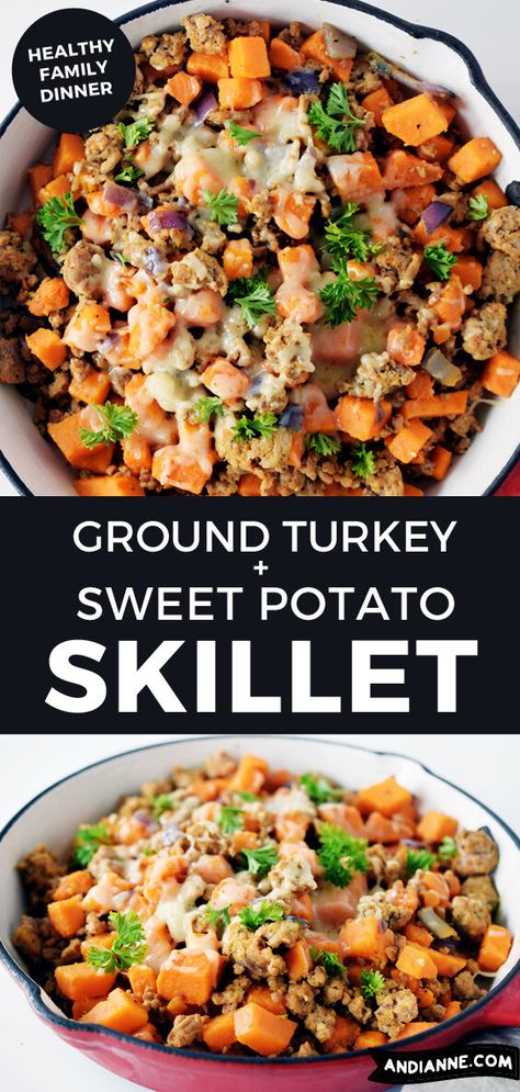 Ground Turkey And Sweet Potato, Ground Turkey Sweet Potato Skillet, Turkey Sweet Potato Skillet, Ground Turkey Sweet Potato, Turkey And Sweet Potato, Turkey Skillet, Ground Turkey Recipes Easy, Turkey Sweet Potato, Potato Skillet