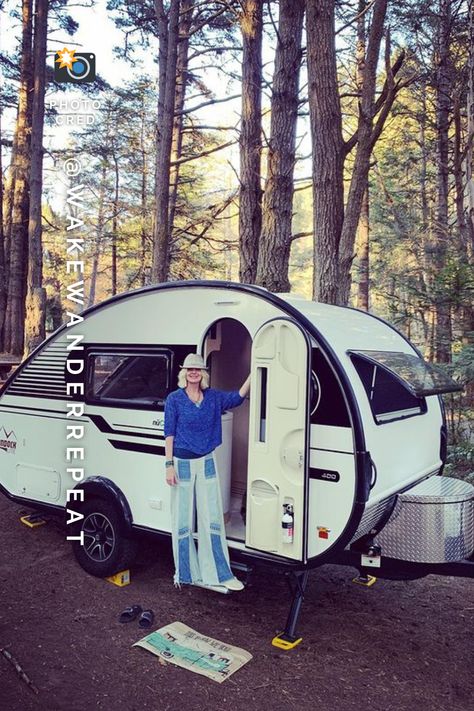 You and your TAB 400 Teardrop Camper will be turning heads when you roll up to your campsite. #RV Tab Camper, Tab Trailer, Teardrop Campers, Silver Cushions, Small Campers, Trailer Camper, Teardrop Camper, Hot Water System, Central Air Conditioning