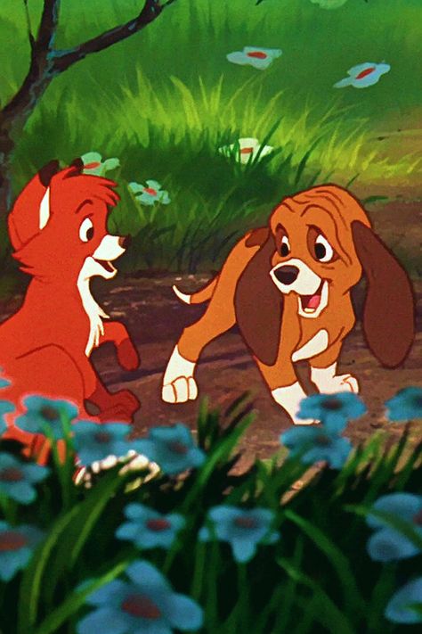 The Hound, Lady And The Tramp, Fox, Copper, Disney, Blue