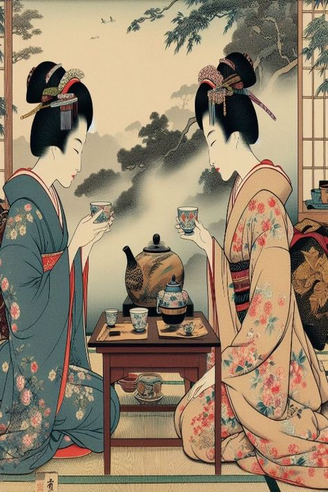 Tea Ceremony Ukiyo-e Check more at https://qomart.com/tea-ceremony-ukiyo-e/ Ukiyo Tattoo Japanese Art, Ukiyo E Art, Tea Ceremony Japan, Japanese Pictures, Japanese Spa, Cultural Traditions, Japanese Tea Ceremony, Japanese Poster, Ukiyo E