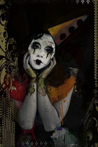 Creepy Clown Wallpaper Aesthetic, Creepy Burlesque, Creepy Clown Painting, Clown Aethstetic, Evil Clown Aesthetic, Clowns And Jesters, Clown Wallpaper Aesthetic Dark, Scary Clown Painting, Pretty Clown Drawing