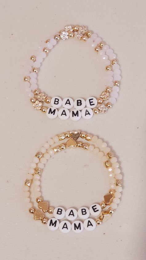 Mommy And Mini Bracelets, Mom And Mini Bracelets, Mommy And Me Jewelry, Mommy And Me Bracelets, Mom Bracelet, Mini Bracelet, Pony Bead Bracelets, Jewelry Knowledge, Trending Bracelets