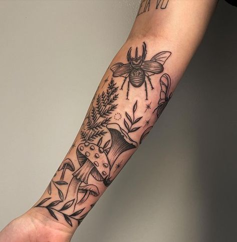 Forearm Sleeve Women, Nature Half Sleeve Tattoo, Fine Line Sleeve Tattoo Women, Mother Nature Tattoo, Mother Earth Tattoo, Earth Tattoo, Mother Nature Tattoos, Forearm Sleeve, Forearm Tattoo Women