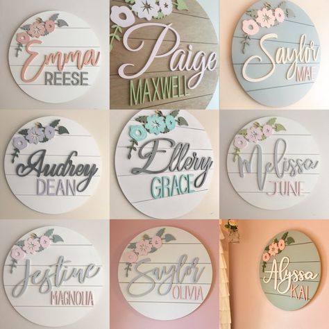 Tshirt Making, Shiplap Farmhouse, Circle Ideas, Wooden Ideas, Selling Crafts, Glow Forge, Rose Nursery, Wood Name Sign, Wood Names