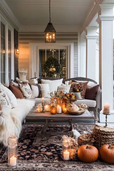 Celebrate Thanksgiving outdoors with cozy patio and porch decor ideas, featuring warm lighting, seasonal accents, and rustic charm. #OutdoorThanksgiving #HolidayPatioDecor Thanksgiving Backyard Decor, Outdoor Thanksgiving Decor, Outdoor Thanksgiving, Cozy Patio, Warm Lighting, Thanksgiving Ideas, Thanksgiving Decor, Backyard Decor, Porch Decor