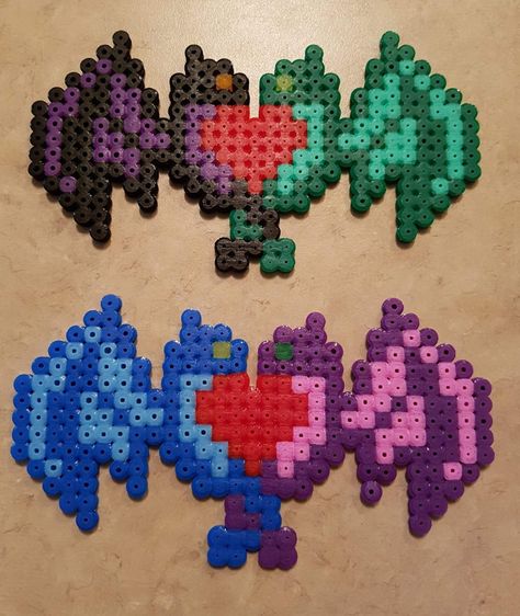 Dragons Heart Perler bead Dragon Perler Bead Dragon Pattern, Perler Bead Patterns Dragon, Dragon Bead Pattern, Dragon Perler Bead Patterns, Perler Bead Dragon, Heart Perler Bead Patterns, Pixel Wings, Dragon Perler Beads, Perler Bead Heart