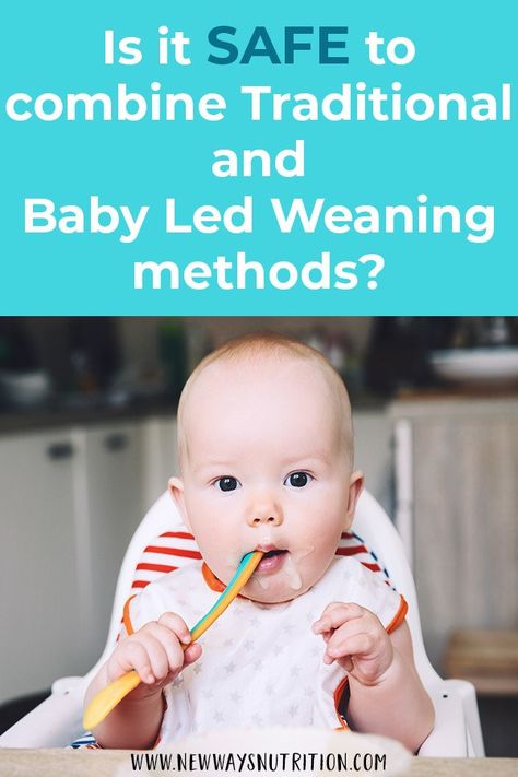 Are you on the fence about baby led weaning? Wondering if it is safe to combine baby led weaning and traditional weaning? Get the scoop from a child feeding expert about whether combining methods increases your baby's choking risk, and whether you should do a 2 week reset period if you've ever served your baby purees. #babyledweaning #blw #startingsolids #firstfoods via @nwnutrition Baby Nutrition, Baby Food By Age, Baby Led Weaning First Foods, Healthy Children, Baby Feeding Schedule, Weaning Recipes, Starting Solids, Introducing Solids, Newborn Hacks