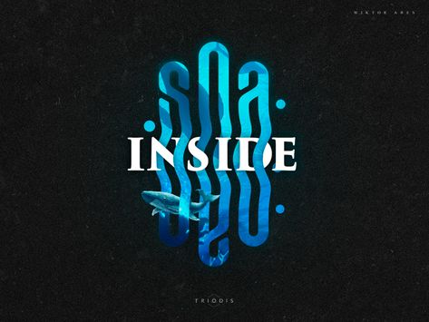 Sea inside by Wiktor Ares | Dribbble | Dribbble Water Typography, Graphic Design Cv, Weekly Inspiration, Calligraphy Text, Design Fields, Graphic Logo, Text Logo, Ornaments Design, Fashion Logo