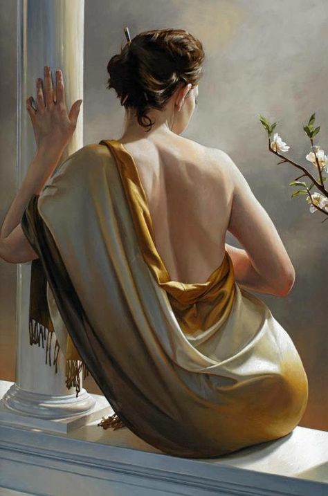 Woman back view art Iman Maleki, Figurative Kunst, Beautiful Oil Paintings, Painted Ladies, Female Art Painting, Tableau Art, Classic Paintings, Old Paintings, Romantic Art