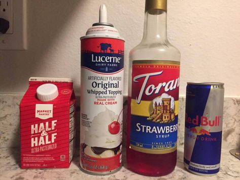 Red Bull Italian Soda Recipe, Dirty Drinks, Soda Stream Recipes, Italian Soda Bar, Italian Sodas, Energy Drink Recipe, Red Bull Drinks, Bomb Drinks, Dutch Bros Drinks