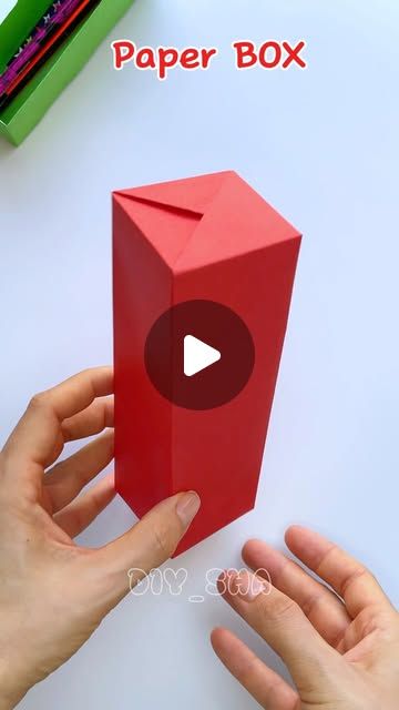 Diy Origami Box, Box Papercraft, Origami Box Tutorial, Diy Box Crafts, Paper Box Diy, Origami And Kirigami, Box Crafts, Box Tutorial, Folding Paper