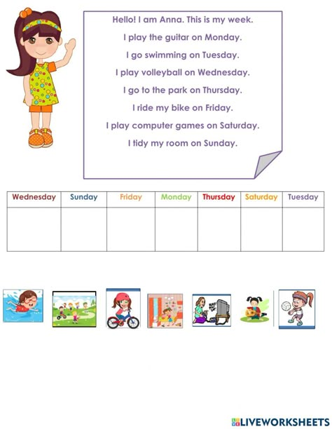 After School Activities Worksheets, 2024 Activities, Like And Dislike, Play Computer Games, After School Activities, English Ideas, Art Activities For Toddlers, Opposite Words, Ladybug Wallpaper