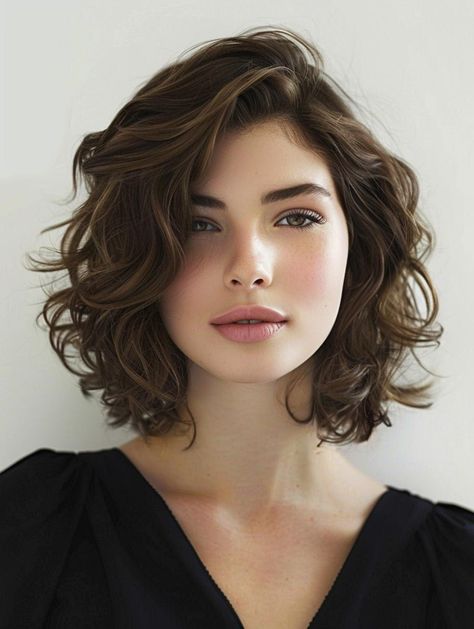 Best Haircuts for Wavy Hair: Stylish and Effortless Looks for Every Face Shape Short Haircuts With Wavy Hair, Shaggy Wavy Hair Medium, Cute Short Haircuts Wavy Hair, Haircuts For Wavy Hair Short Round Face, Thick Wavy Hair Short Haircut, Short Curly Wavy Hairstyles, Haircut For Wavy Hair Girl, Wavy Hair Bangs Short, Short Naturally Wavy Hair Haircuts