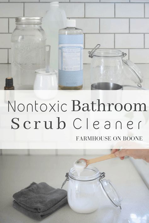 Diy Bathroom Cleaner, Diy All Purpose Cleaner, Nontoxic Cleaning, Homemade Essential Oils, Natural Cleaning Recipes, Toxic Cleaning Products, Essential Oils Cleaning, Homemade Oil, Diy Home Cleaning