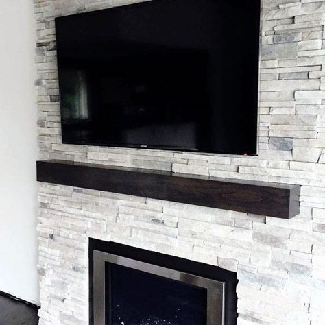 Top 60 Best Stacked Stone Fireplace Ideas - Interior Designs Stacked Stone Fireplace Ideas, Stone Fireplace Living Room, Stone Fireplace Ideas, Faux Stone Fireplaces, Stacked Stone Fireplace, Stone Veneer Fireplace, Stone Fireplace Designs, Stone Fireplace Wall, Tile Interior