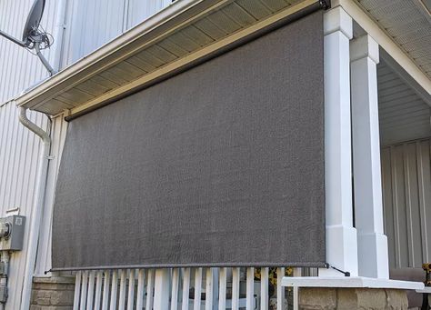 Porch Privacy - the Easy Way! | Hometalk Privacy On Front Porch, Front Porch Privacy Ideas Diy Wall, Privacy Ideas For Screened In Porch, Diy Porch Privacy Screen, Privacy For Screened In Porch, Diy Porch Privacy Ideas, Renter Friendly Patio Privacy, Front Porch Privacy Screen Ideas, Porch Privacy Ideas Diy Cheap