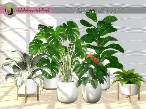 Create an aesthetically pleasing arrangement with plants that add beauty and freshness to your sims' indoor spaces. Found in TSR Category 'Sims 4 Decorative Sets' Game Furniture, Sims 4 Seasons, Los Sims 4 Mods, Sims 4 Tsr, Mod Furniture, Play Sims 4, Cc Furniture, Sims 4 Bedroom, Pelo Sims