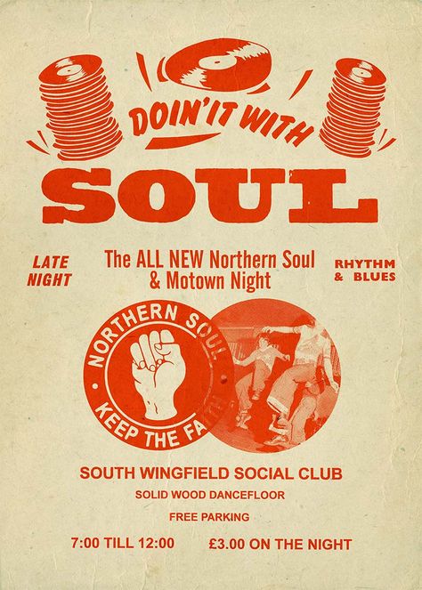 Northern Soul Poster, Musical Festival Poster, Northern Soul Fashion, House Music Poster Design, Soul Aesthetic Music, Motown Poster, 70s Music Posters, Live Music Poster Design, Soul Music Aesthetic